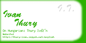 ivan thury business card